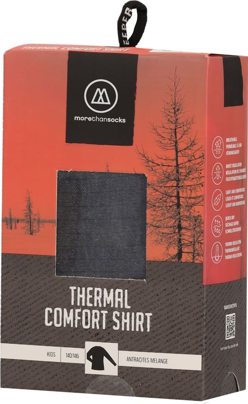 Morethansocks - Thermoshirt - Antraciet - 2-Stuks