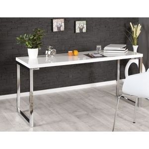 Modern Bureau - White Desk - 160 cm - Hoogglans - Wit