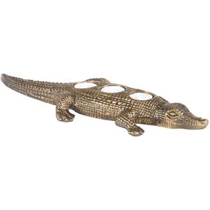 Krokodil - Antiek goud - Metaal