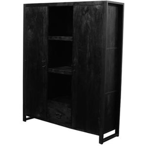 Boekenkast Boaz Black | 2 deuren 1 lade|STF-832