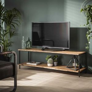 TV-meubel natural edge/Massief acacia naturel