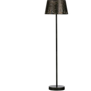 Keto Staande Lamp Metaal Zwart/antique Brass