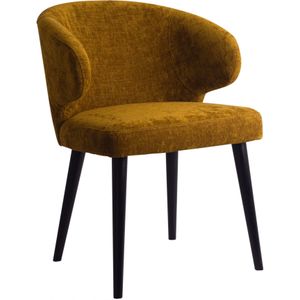 Showroommodel Eetkamerstoel Fiori Structure Velvet Yellow, zelf afhalen