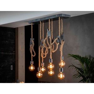 Hanglamp 7L touw 3+4 / Grijs