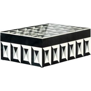 Juwelenbox Licia groot (Black/white)