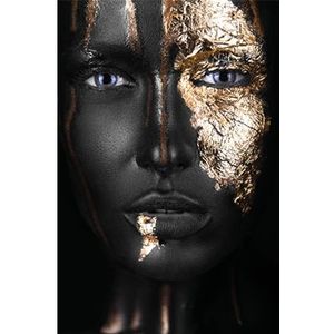 Schilderij / Foto AluArt Girl with Gold 120 x 180