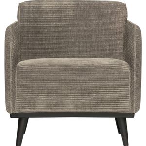 Statement Fauteuil Met Arm Brede Platte Rib Clay