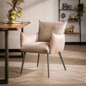 Eetkamerfauteuil lobby / Champagne velours