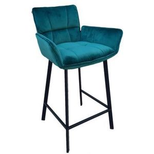 Showroommodel, zelf afhalen! Barkruk Jasmijn Velvet Blauw
