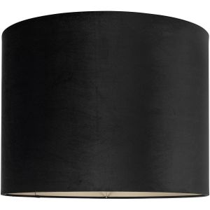 Lampenkap Maddy black velvet, cilinder (Black)
