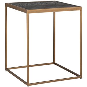 Bijzettafel Blackbone brass 50x50 (Black rustic)