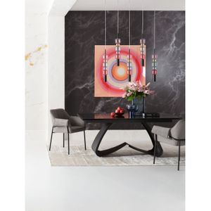 Uitschuifbare Eettafel Bellagio 180x95cm zwart Kare Design