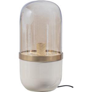 Flora Tafellamp Metaal/glas Grijs
