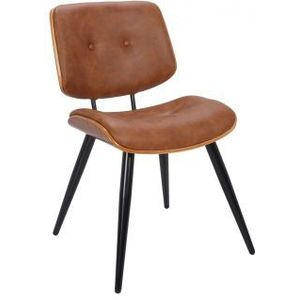 Design Meubels - Eetkamerstoel Ray II Cognac ZIthoogte 45cm