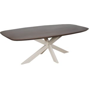 Eettafel Madison Walnut | 200 cm | Deens Ovaal | Poot Sand
