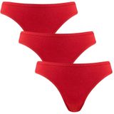 Bamboo Basics - 3-pack strings lola rood - Dames