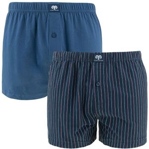 CECEBA - 2-pack wijde boxershorts gestreept blauw - Heren