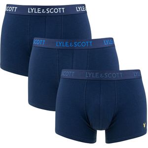 Lyle & Scott - 3-pack boxershorts barclay blauw 613 - Heren