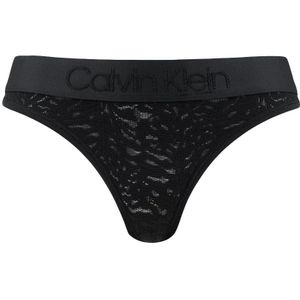 Calvin Klein - Microfiber string kant zwart - Dames