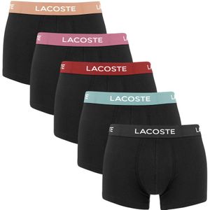 Lacoste - 5-pack boxershorts basic combi zwart - Heren