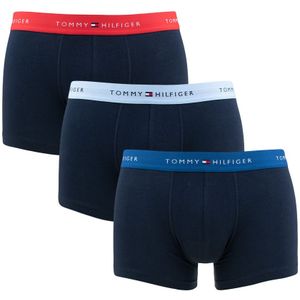 Tommy Hilfiger - Essentials 3-pack boxershort trunks signature combi blauw 0XZ - Heren