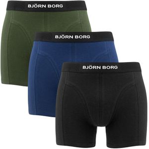 Björn Borg - Premium cotton stretch 3-pack boxershorts basic - Heren