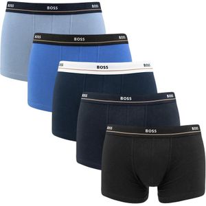 Hugo Boss - BOSS essential 5-pack boxershort trunks blauw & zwart - Heren
