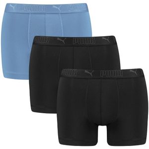 PUMA - 3-pack microfiber boxershorts sport zwart & blauw II - Heren