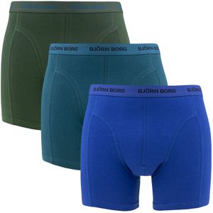 Björn Borg - Cotton stretch 3-pack boxershorts basic blauw & groen II - Heren