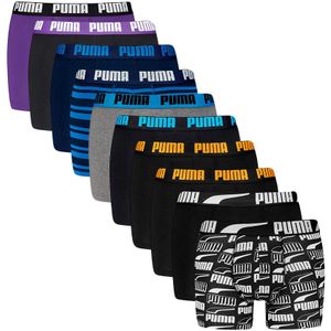 PUMA - Everyday 10-pack boxershorts logo & stripe mix multi - Heren