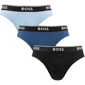 Hugo Boss boxershorts - BOSS power 3-pack herenslips blauw & zwart - Heren