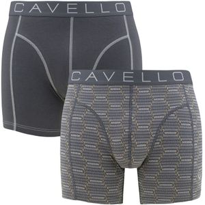 Cavello - 2-pack boxershorts print grijs - Heren