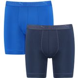 PUMA - Sport 2-pack microfiber long boxershorts blauw - Heren