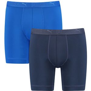 PUMA - Sport 2-pack microfiber long boxershorts blauw - Heren