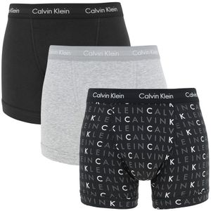 Calvin Klein - 3-pack boxershorts zwart / grijs / subdued logo - Heren