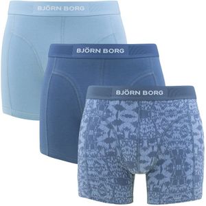 Björn Borg - Premium cotton stretch 3-pack boxershorts basic print blauw II - Heren