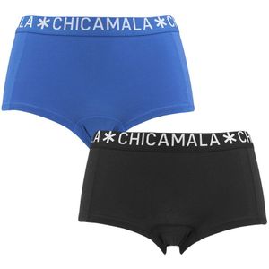 Chicamala - 2-pack mini boxershorts basic zwart & blauw - Dames