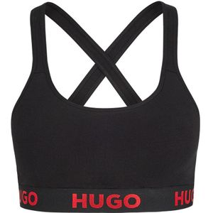 Hugo Boss - HUGO sporty logo padded bralette zwart - Dames
