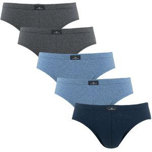 Götzburg boxershorts - 5-pack slips basic blauw & grijs - Heren