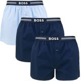 Hugo Boss - BOSS 3-pack wijde boxershorts basic blauw - Heren