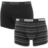 PUMA - 2-pack boxershorts heritage stripe zwart - Heren