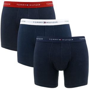 Tommy Hilfiger - Signature cotton essentials 3-pack long boxershorts combi blauw - Heren