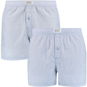 Levi&#039;s - 2-pack wijde boxershorts basic blauw - Heren