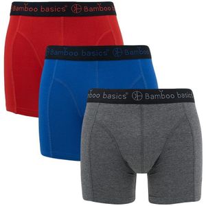 Bamboo Basics boxershorts - Rico 3-pack grijs / blauw / rood - Heren