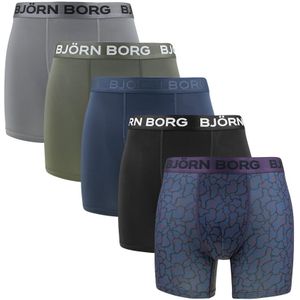 Björn Borg - Performance 5-pack microfiber boxershorts basic print multi II - Heren