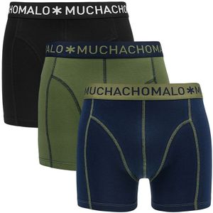 Boxershort Muchachomalo Men Solid Deep Blue Black 