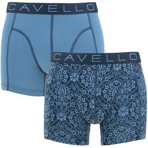 Cavello - 2-pack microfiber boxershorts flowers blauw - Heren
