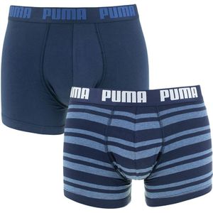 PUMA - 2-pack boxershorts heritage stripe blauw II - Heren