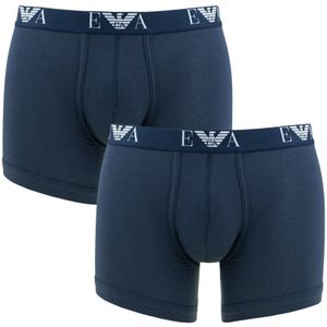 Emporio Armani - 2-pack boxershorts stretch blauw - Heren
