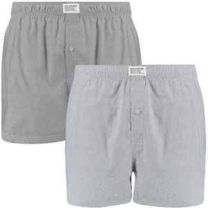 Levi&#039;s - 2-pack wijde boxershorts basic grijs - Heren